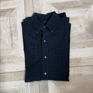 Ralph Lauren Men's Dark Blue Plaid Shirt